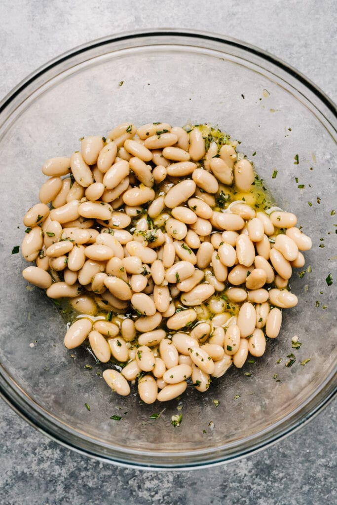 Cannelini beans for cold zucchini salad.