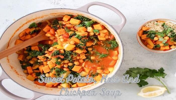 Vegan Sweet Potato, Kale and Chickpea Soup